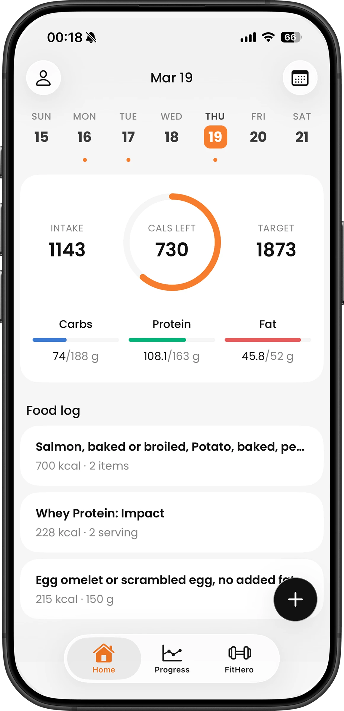 CalHero app preview